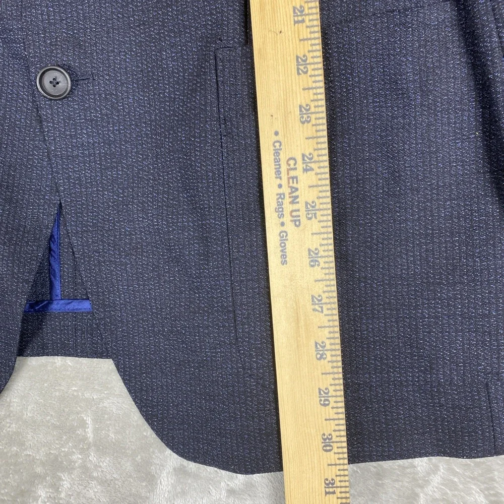 Boss Hugo Boss Travel Blazer Men's 44R Blue Slim Unstructured Wool Silk Stretch
